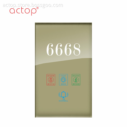 Electronic LED Door Room Number Sign Touch Doorplate